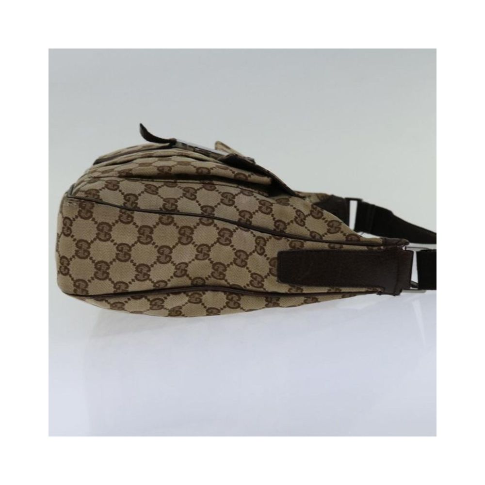 Pre Loved Gucci GG Supreme Monogram Messenger Bag Unisex Brown Shoulder Bags - Picture 5 of 8